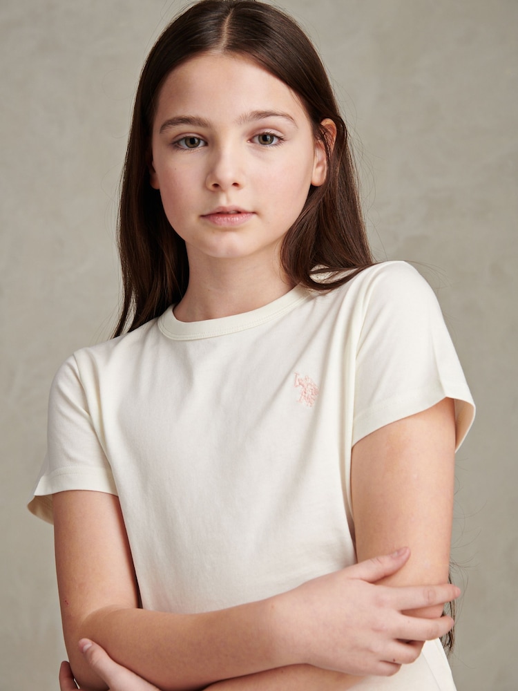 U.S. Polo Assn White Cotton Double Horsemen T-Shirt - Image 2 of 4