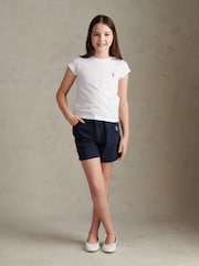 U.S. Polo Assn White Double Horsemen Cap Sleeve T-Shirt - Image 3 of 4