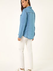 Hellblau - Roman Denim Pocket Front Shirt - Bild 3 von 5