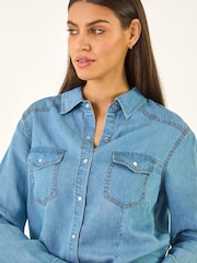 Hellblau - Roman Denim Pocket Front Shirt - Bild 4 von 5