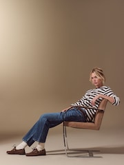 Dark Blue Authentic High Rise City Straight Leg Jeans - Image 3 of 6