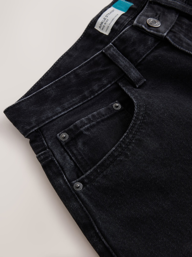 Washed Black Ankle Straight Jeans - Image 2 of 3