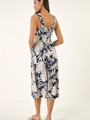 Roman Midikleid mit Palmenblattprint - Bild 2 von 5