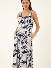 Roman Midikleid mit Palmenblattprint - Bild 5 von 5