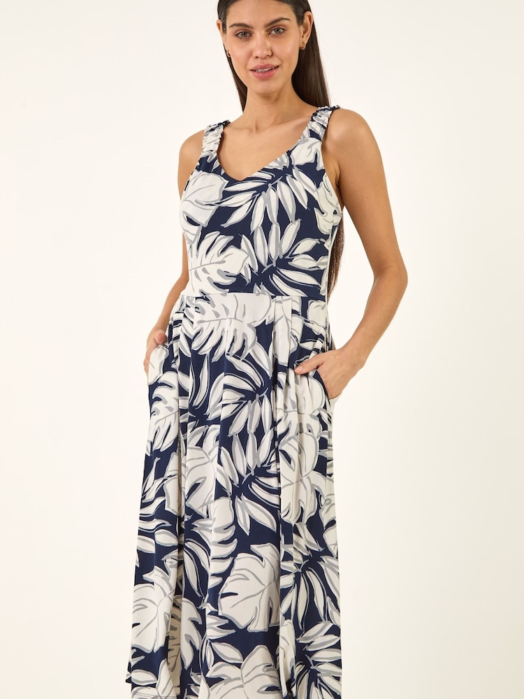 Roman Midikleid mit Palmenblattprint - Bild 5 von 5 Roman Midikleid mit Palmenblattprint - Bild 5 von 5