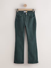 Teal Blue Mid Rise Stretch Bootcut Jeans - Image 1 of 4