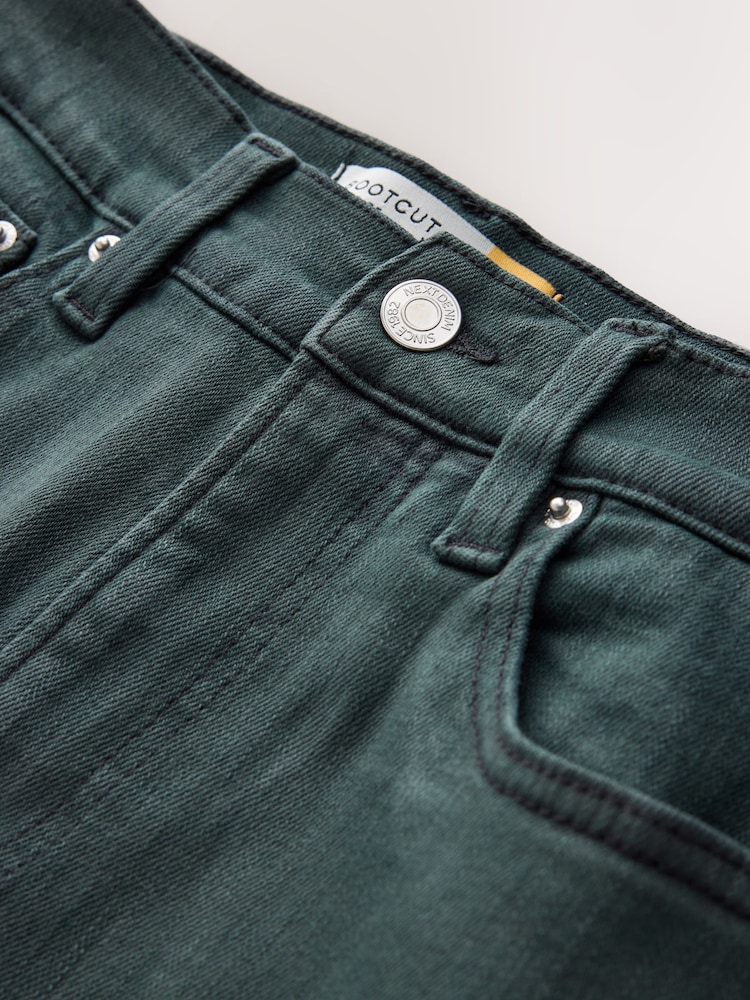 Teal Blue Mid Rise Stretch Bootcut Jeans - Image 2 of 4