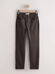 Chocolate Brown - Slim Mid Rise Stretch Jeans - Larawan 5 ng 8