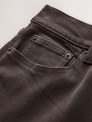 Chocolate Brown - Slim Mid Rise Stretch Jeans - Larawan 7 ng 8