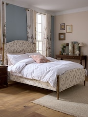 Laura Ashley Mauve Purple Gosford Weave Harlaston Bed Frame - Image 2 of 5
