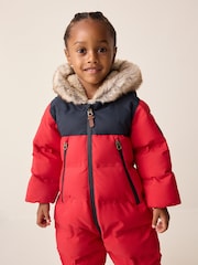Red Waterproof Padded Snowsuit (3mths-7yrs) - Image 4 of 5