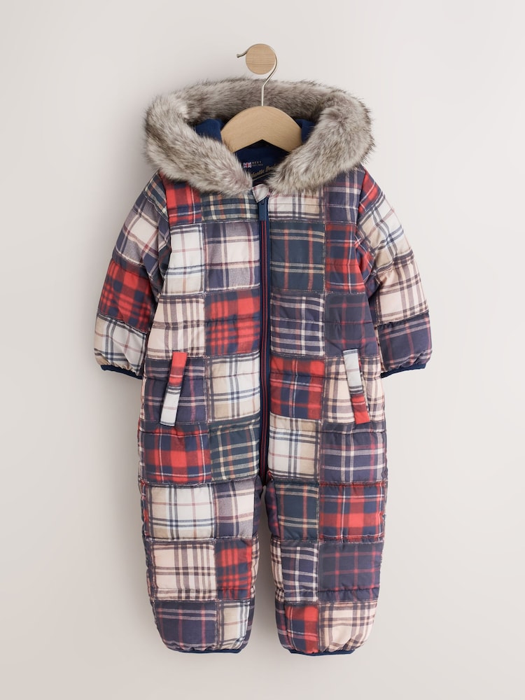 Check Padded Snowsuit (3mths-7yrs) - Image 1 of 4 Check Padded Snowsuit (3mths-7yrs) - Image 1 of 4