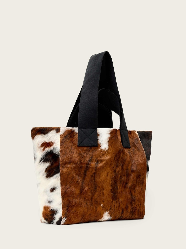 AllSaints Brown Izzy Cow Leather Tote - Image 2 of 5