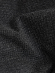 Charcoal Grey Straight Fit Printed Belted Soft Touch Chino Trousers - Image 9 of 10
