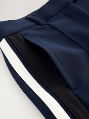 Navy Side Stripe Tailored Wide Leg Trousers - Image 7 of 7