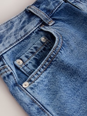 Mid Blue Mid Rise Relaxed Barrel Jeans - Image 7 of 8