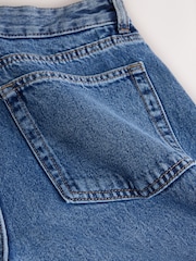 Mid Blue Mid Rise Relaxed Barrel Jeans - Image 8 of 8