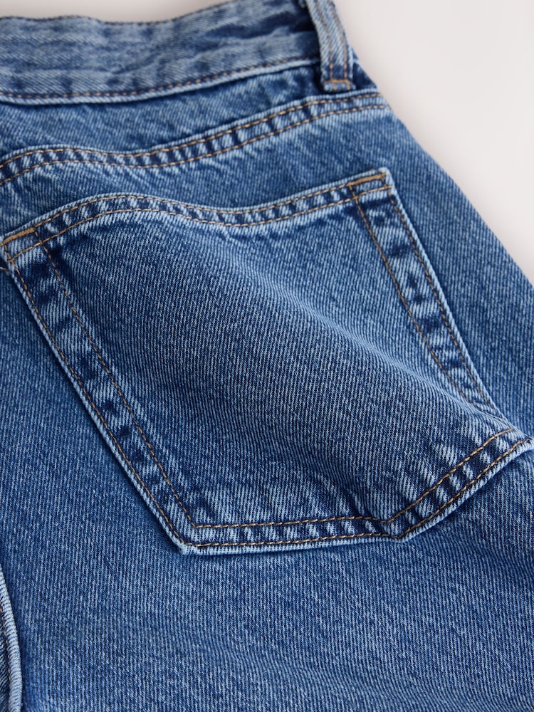 Mid Blue Mid Rise Relaxed Barrel Jeans - Image 8 of 8 Mid Blue Mid Rise Relaxed Barrel Jeans - Image 8 of 8