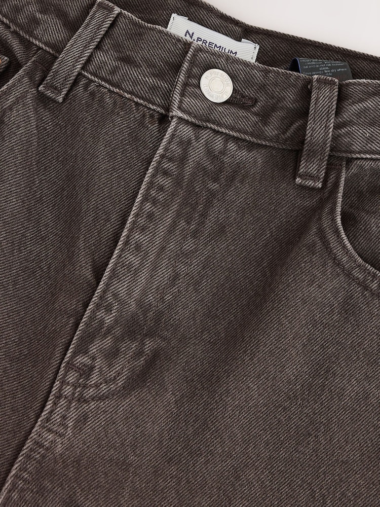 Chocolate Brown N.Premium Twisted Seam Barrel Leg Jeans - Image 9 of 9 Chocolate Brown N.Premium Twisted Seam Barrel Leg Jeans - Image 9 of 9