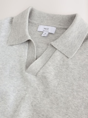 Grey N. Premium Ultrasoft Knitted Trophy Neck Jumper with Wool - Image 7 of 8