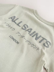 صخري ـ بمظهر معتّق - تيشرت قطن واسع الحجم بتصميم Underground بياقة بحافة مستديرة من smALLSAINTS - صورة 10 من 11
