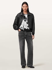 AllSaints Black Crystal Anna T-Shirt - Image 5 of 6