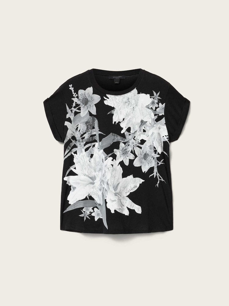 AllSaints Black Crystal Anna T-Shirt - Image 6 of 6