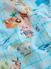 Map Print Waterproof Fleece Lined Puddlesuit (3mths-7yrs) - Image 3 of 4