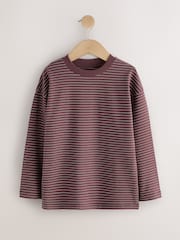 Berry/Green/Ecru Graphic Long Sleeve Relaxed Fit T-Shirts 3 Pack (3-16yrs) - Image 4 of 7
