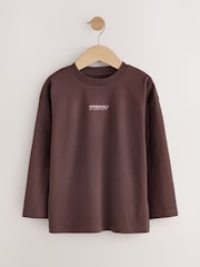 Blue/Mauve/Brown Originals Long Sleeve Relaxed Fit T-Shirts 4 Pack (3-16yrs) - Image 3 of 8