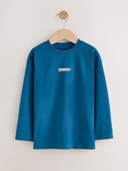 Blue/Mauve/Brown Originals Long Sleeve Relaxed Fit T-Shirts 4 Pack (3-16yrs) - Image 4 of 8