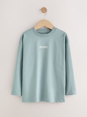 Blue/Mauve/Brown Originals Long Sleeve Relaxed Fit T-Shirts 4 Pack (3-16yrs) - Image 5 of 8