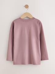 Blue/Mauve/Brown Originals Long Sleeve Relaxed Fit T-Shirts 4 Pack (3-16yrs) - Image 6 of 8