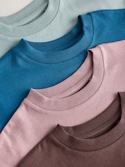 Blue/Mauve/Brown Originals Long Sleeve Relaxed Fit T-Shirts 4 Pack (3-16yrs) - Image 7 of 8