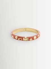 COACH Tone Signature C Floral Chubby Bangle Bracelet - 5的图像4｝