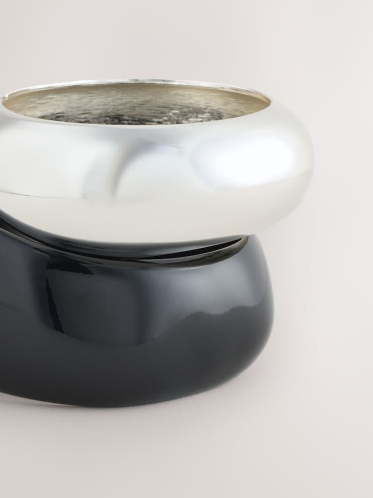 Silver Tone/Resin Bangles 2 Pack - Image 2 of 3 Silver Tone/Resin Bangles 2 Pack - Image 2 of 3