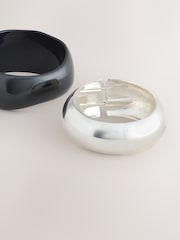 Silver Tone/Resin Bangles 2 Pack - Image 3 of 3