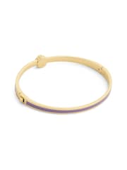 COACH Gold Tone Signature Tea Rose Enamel Bangle Boxed Bracelet - Image 2 of 7