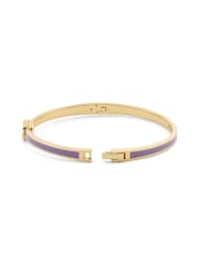 COACH Gold Tone Signature Tea Rose Enamel Bangle Boxed Bracelet - Image 5 of 7