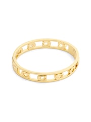 COACH Gold Tone Signature C Openwork Bangle Bracelet - Image 1 of 5