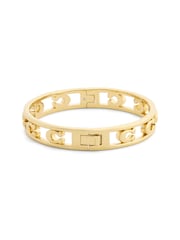 COACH Gold Tone Signature C Openwork Bangle Bracelet - Image 4 of 5