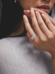 Sterling Silver Plated Stacking Rings 4 Pack - Image 4 of 6
