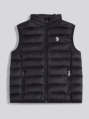 U.S. Polo Assn. Black Lightweight Quilted Gilet - Image 5 of 8