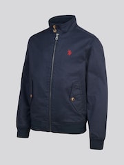 U.S. Polo Assn. Navy Cotton Twill Harrington Jacket - Image 2 of 6