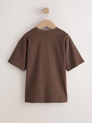 Chocolate Brown Relaxed Fit Short Sleeve T-Shirt (3-16yrs) - Image 2 of 4