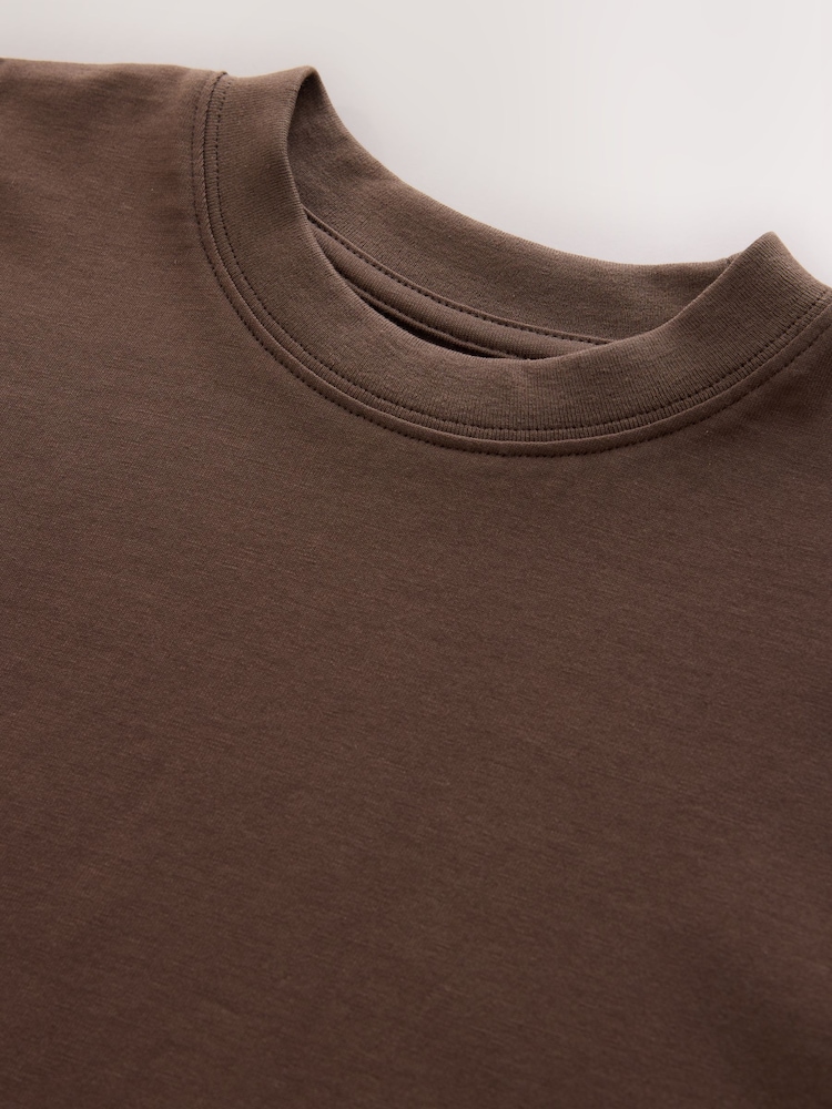 Chocolate Brown Relaxed Fit Short Sleeve T-Shirt (3-16yrs) - Image 4 of 4