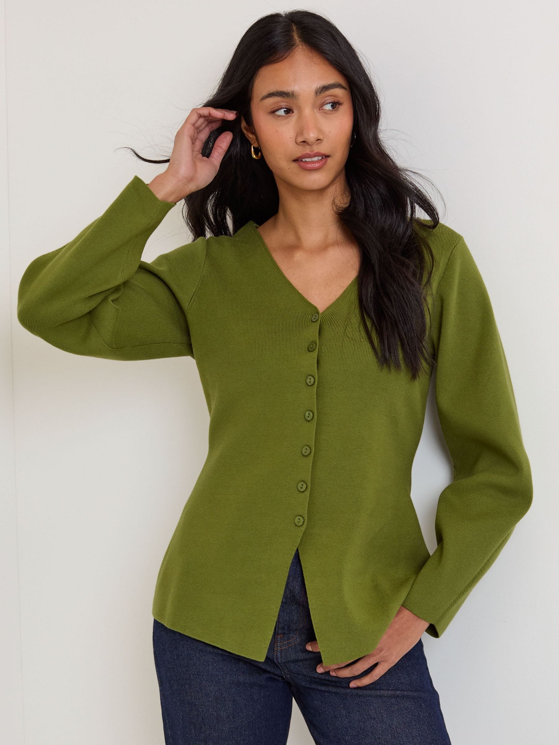 Buy Nobodys Child Green Barrel Sleeve Cardigan from Next USA