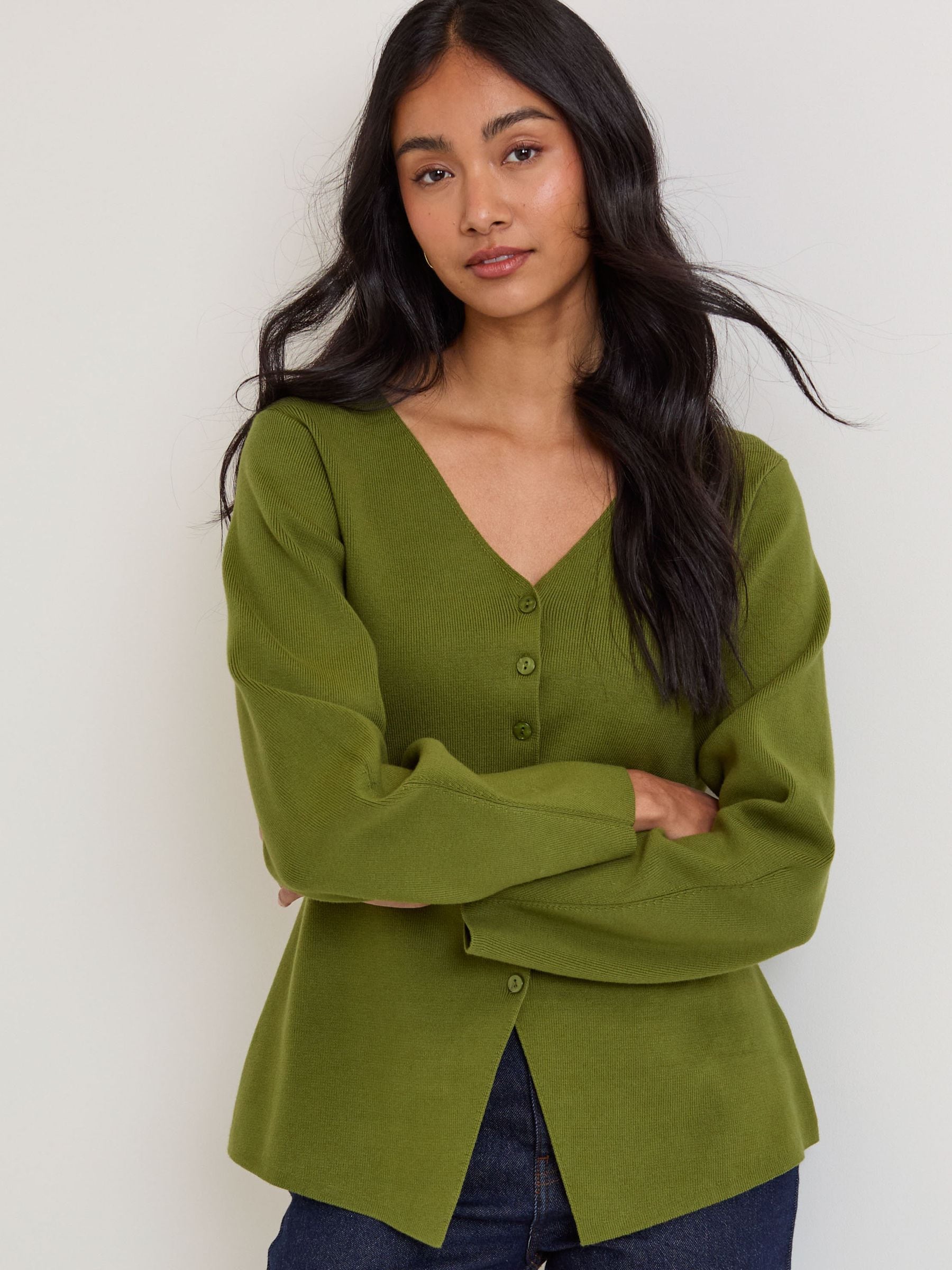 Buy Nobodys Child Green Barrel Sleeve Cardigan from Next USA