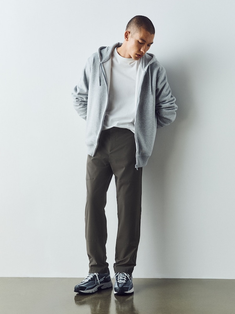 Khaki Green Slim Fit Dry Tech Chino Trousers - Image 1 of 10