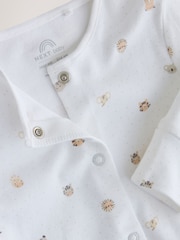 White Mini Safari Animals 7 Pack Baby Sleepsuits (0-2yrs) - Image 12 of 14